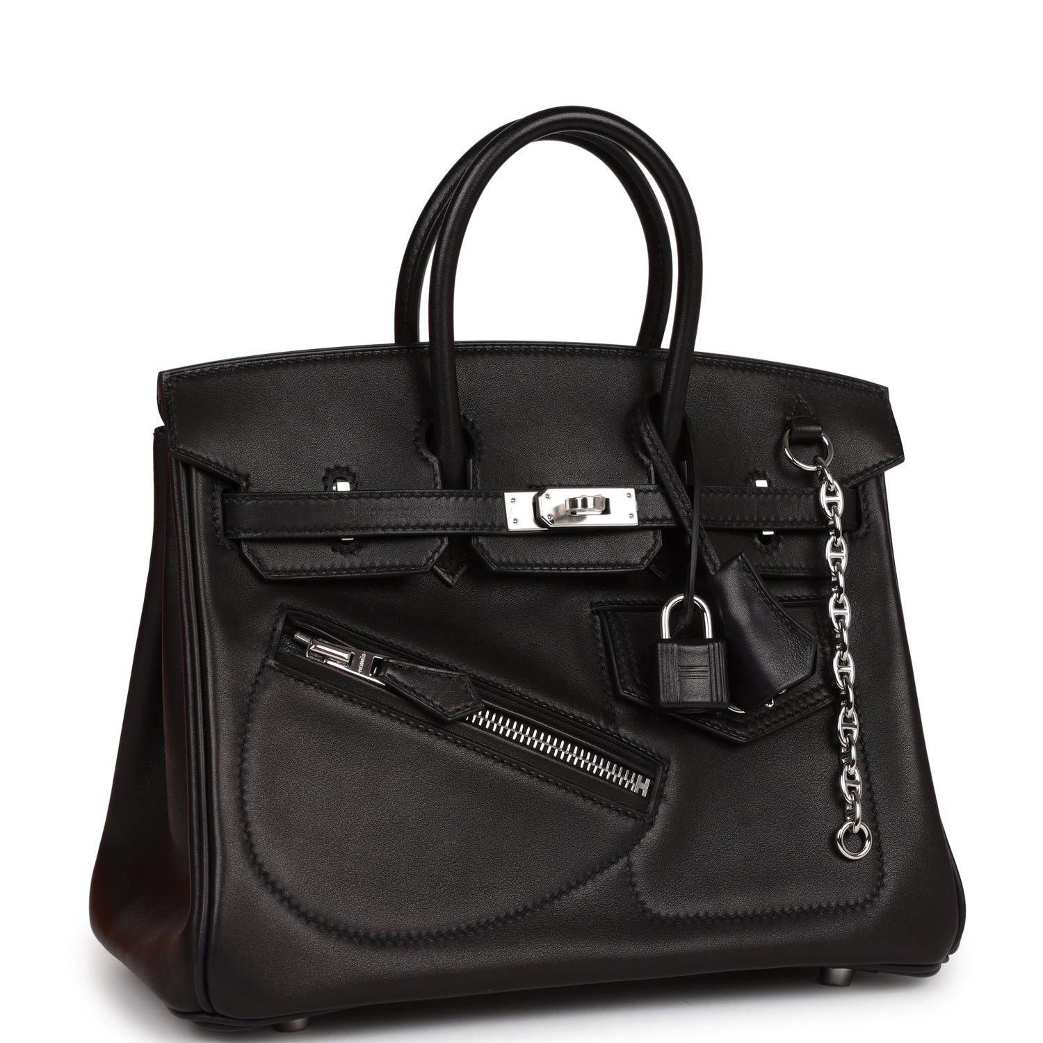 HMS Limited Edition Birkin Rock 25 Black Volupto Palladium Hardware