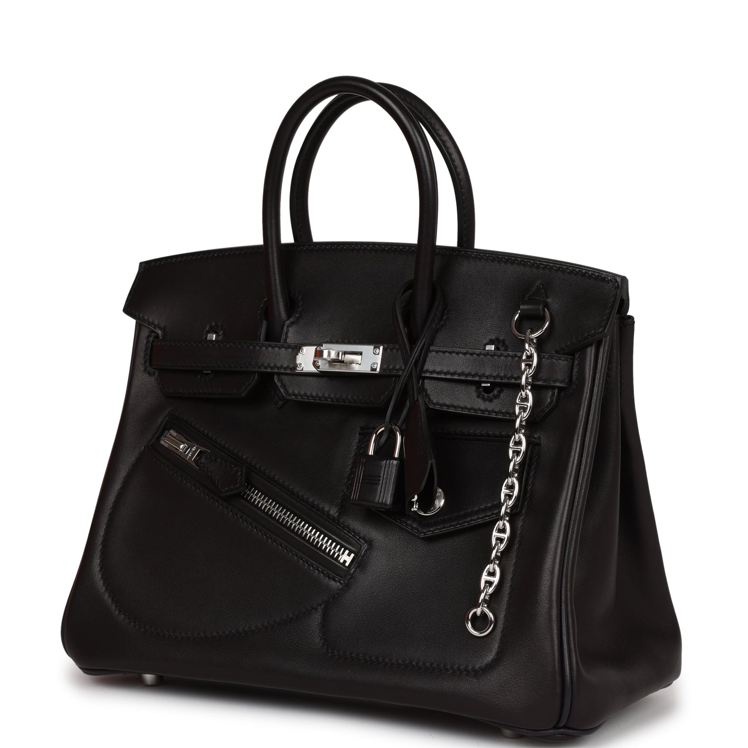 HMS Limited Edition Birkin Rock 25 Black Volupto Palladium Hardware
