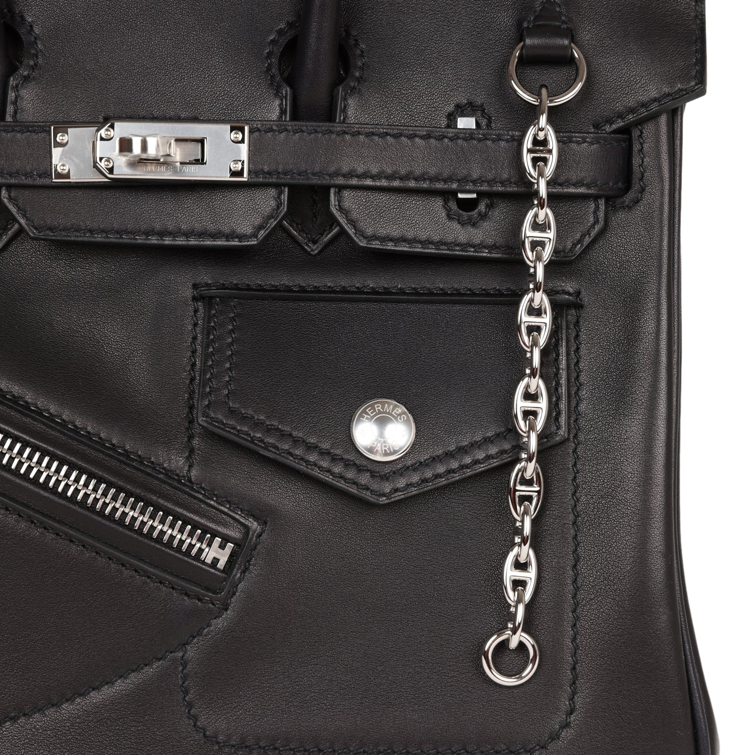 HMS Limited Edition Birkin Rock 25 Black Volupto Palladium Hardware