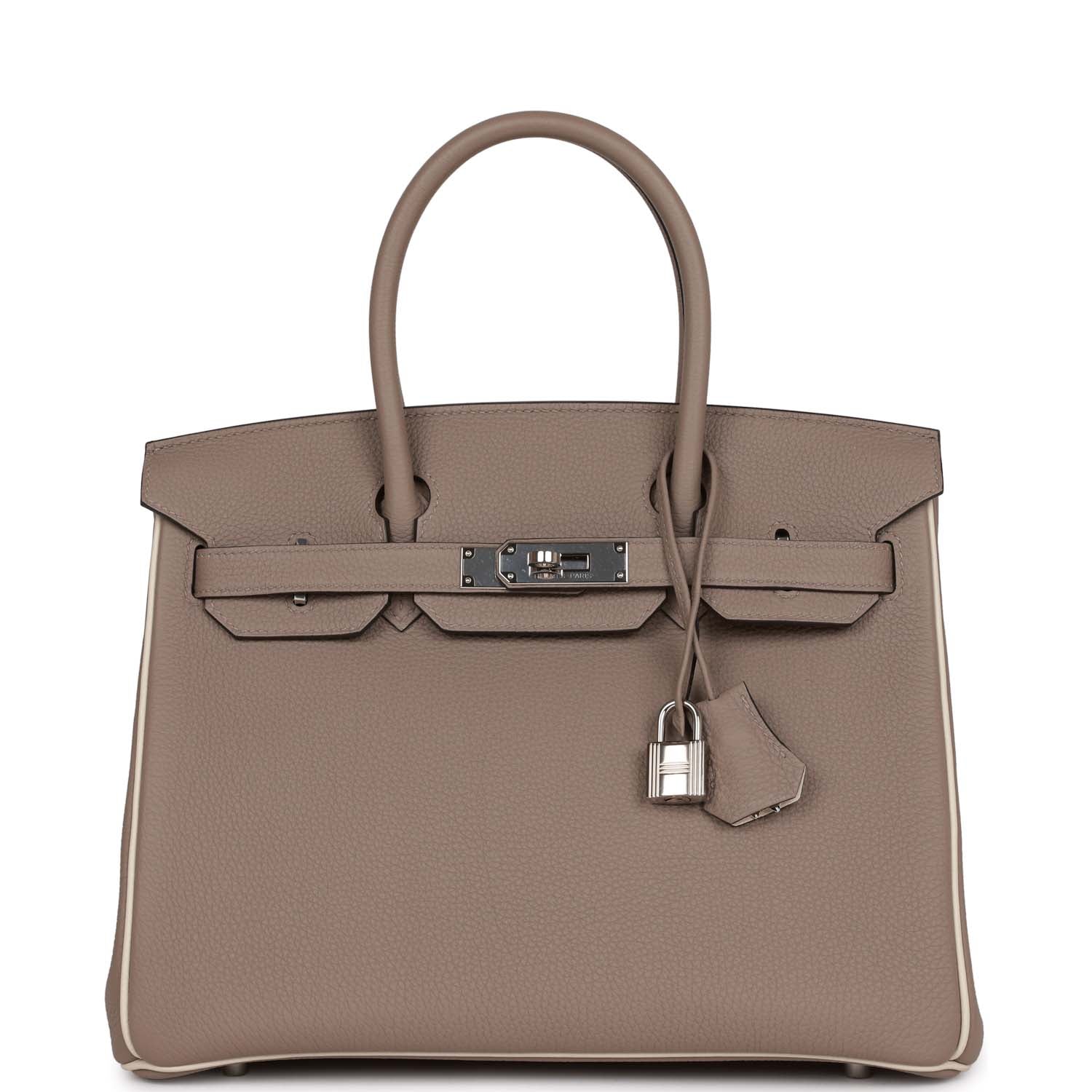 Top Quality HMS Special Order (HSS) Birkin 30 Gris Tourterelle and Craie Togo Palladium Hardware