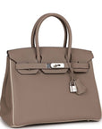 Top Quality HMS Special Order (HSS) Birkin 30 Gris Tourterelle and Craie Togo Palladium Hardware