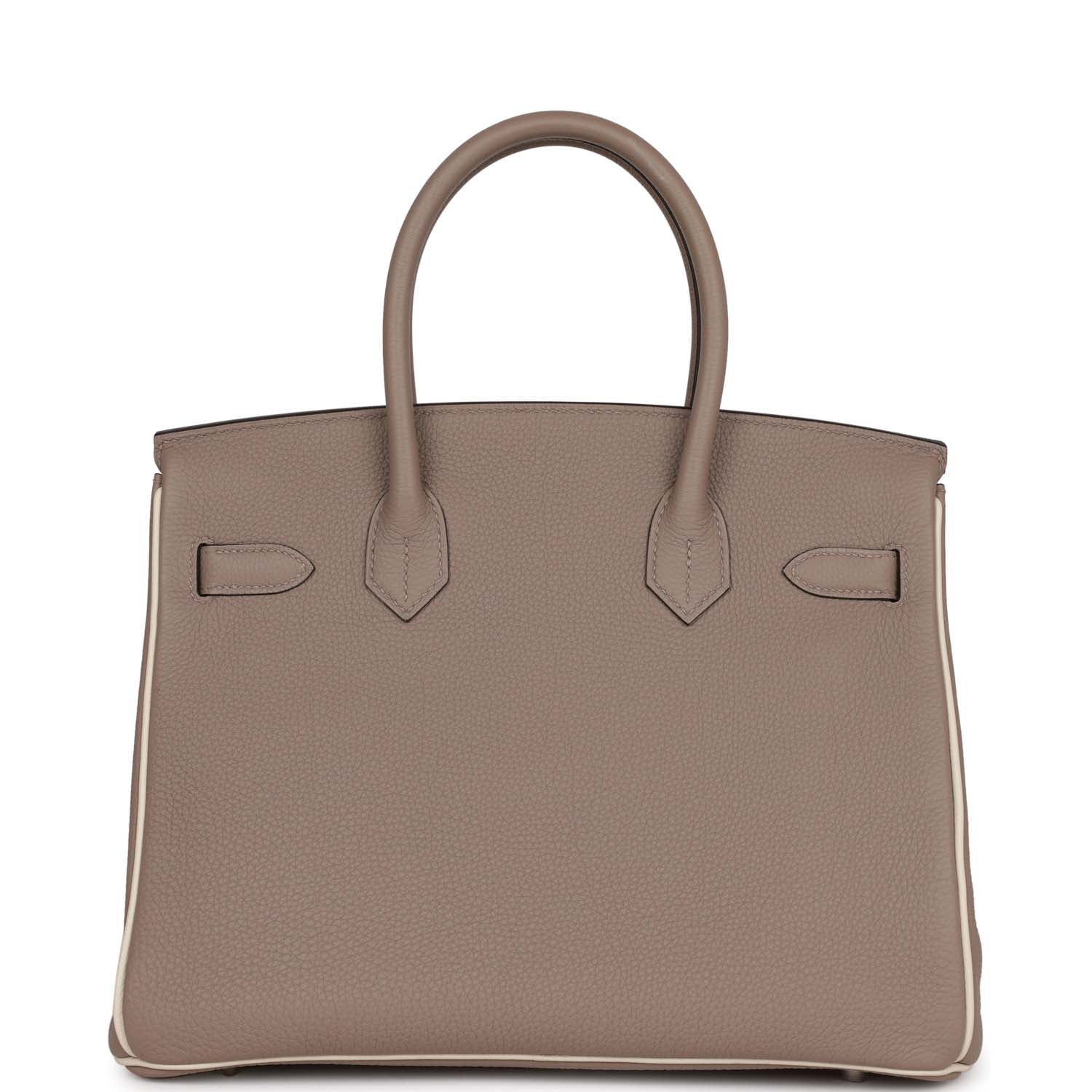 Top Quality HMS Special Order (HSS) Birkin 30 Gris Tourterelle and Craie Togo Palladium Hardware