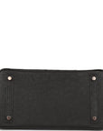 HMS Birkin 30 Black Ostrich Rose Gold Hardware