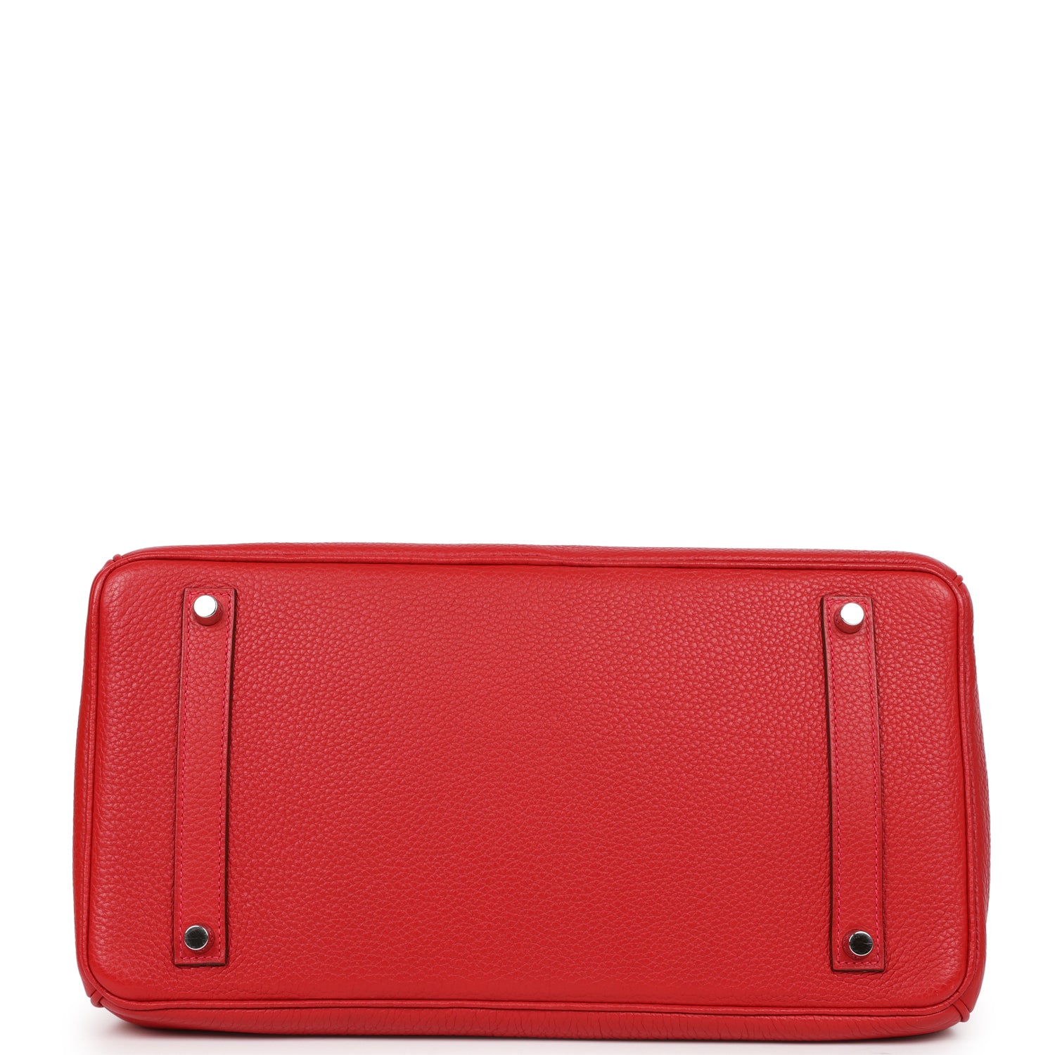 Top Quality HMS Birkin 35 Rouge Casaque Clemence Palladium Hardware