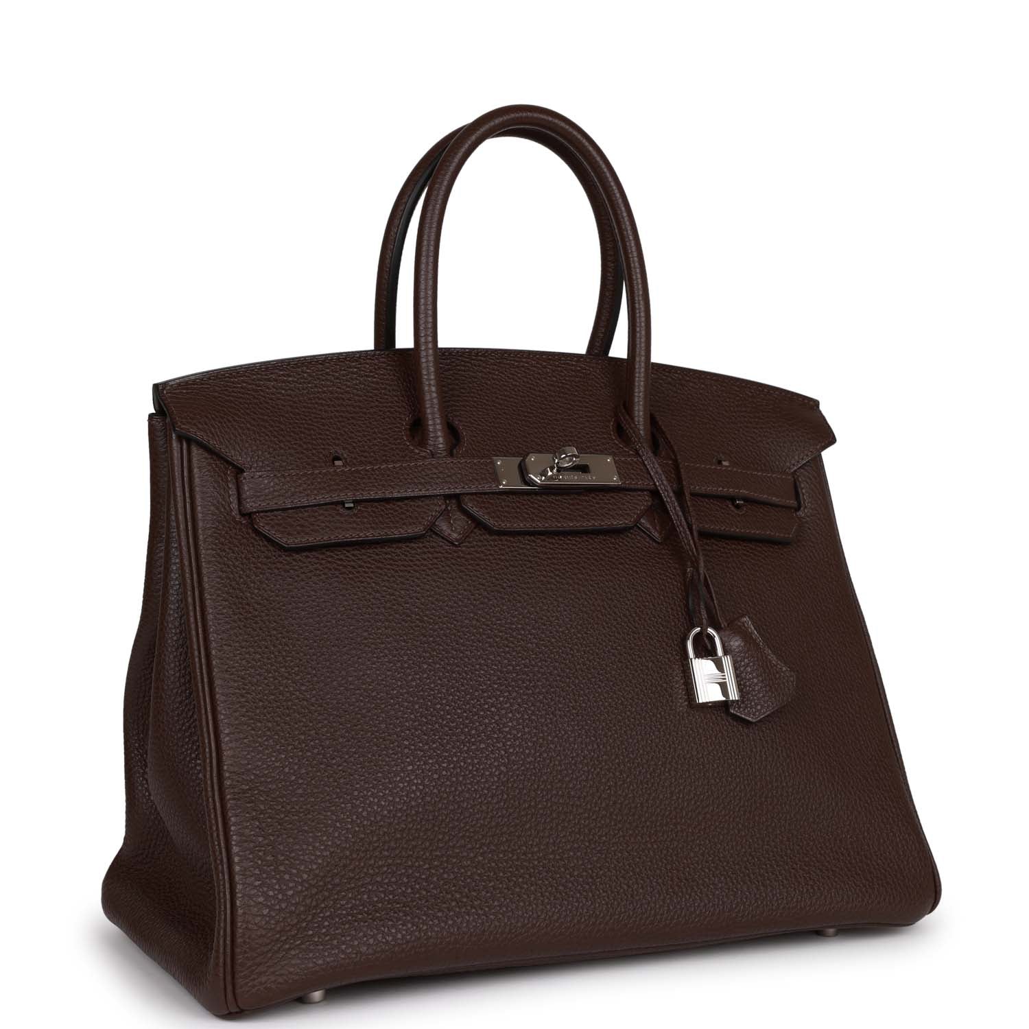 Top Quality HMS Birkin 35 Chocolate Togo Palladium Hardware