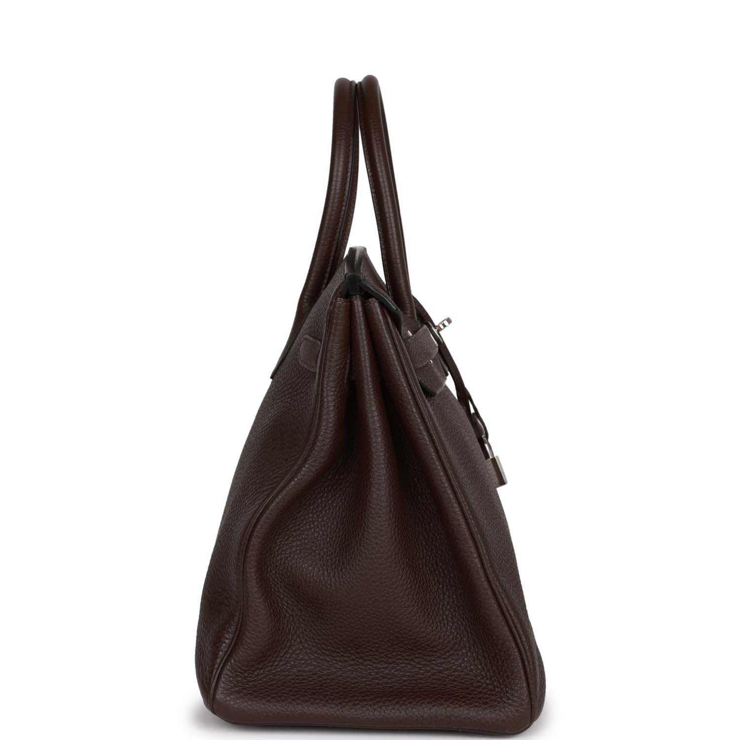Top Quality HMS Birkin 35 Chocolate Togo Palladium Hardware