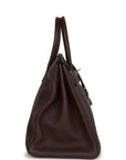 Top Quality HMS Birkin 35 Chocolate Togo Palladium Hardware