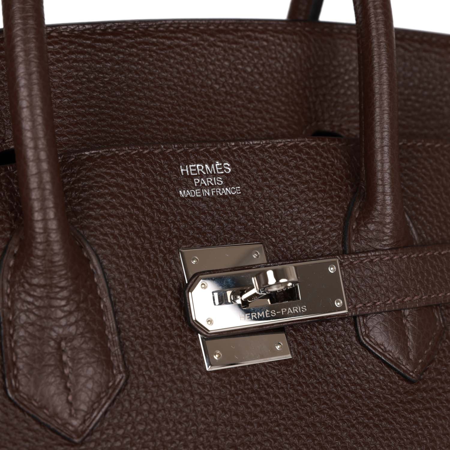 Top Quality HMS Birkin 35 Chocolate Togo Palladium Hardware