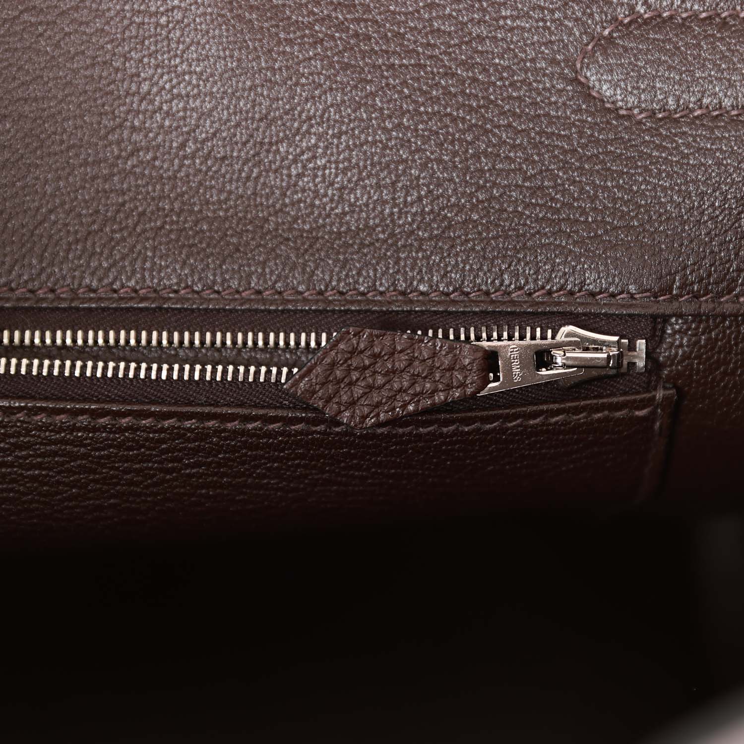Top Quality HMS Birkin 35 Chocolate Togo Palladium Hardware