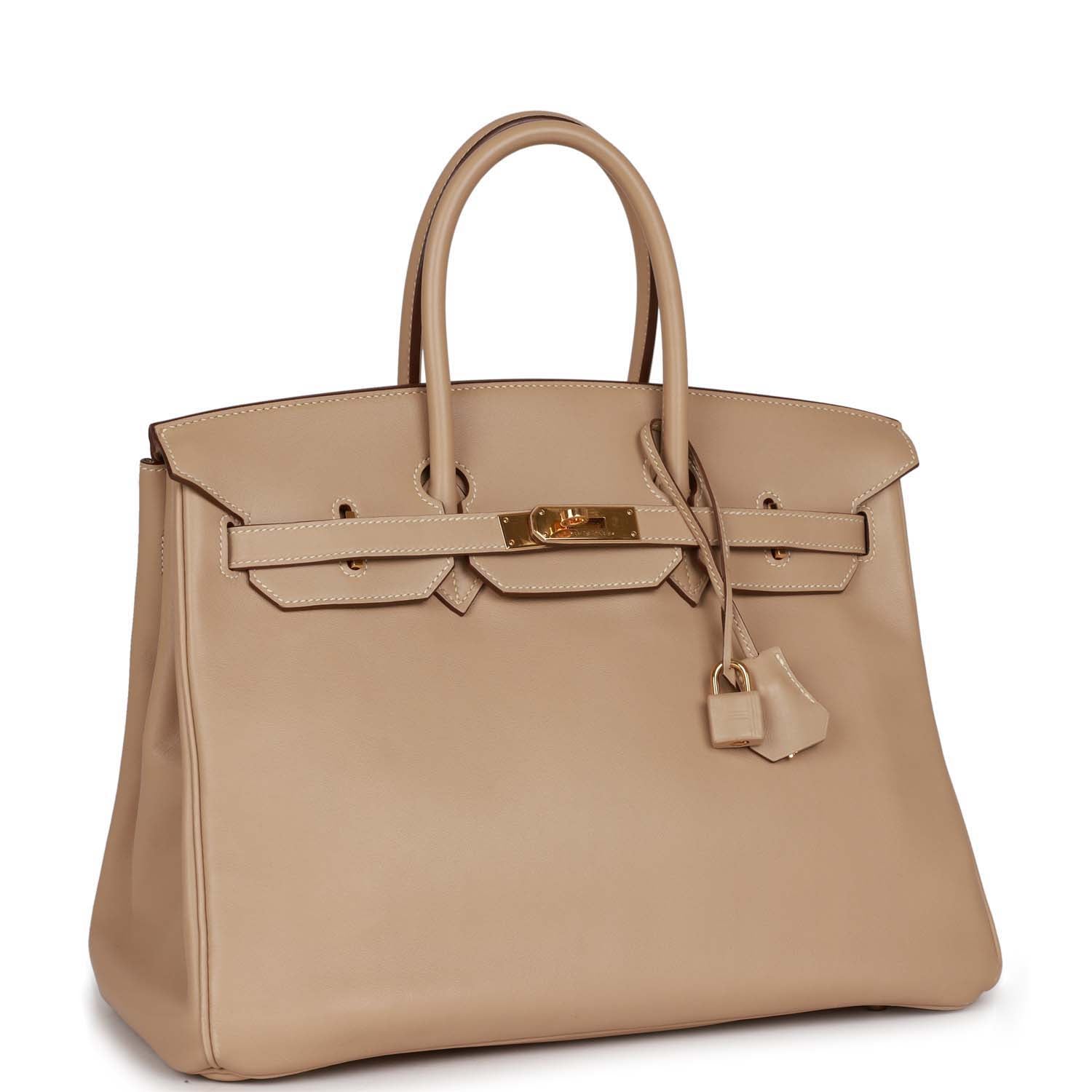 Top Quality HMS Birkin 35 Argile Swift Gold Hardware