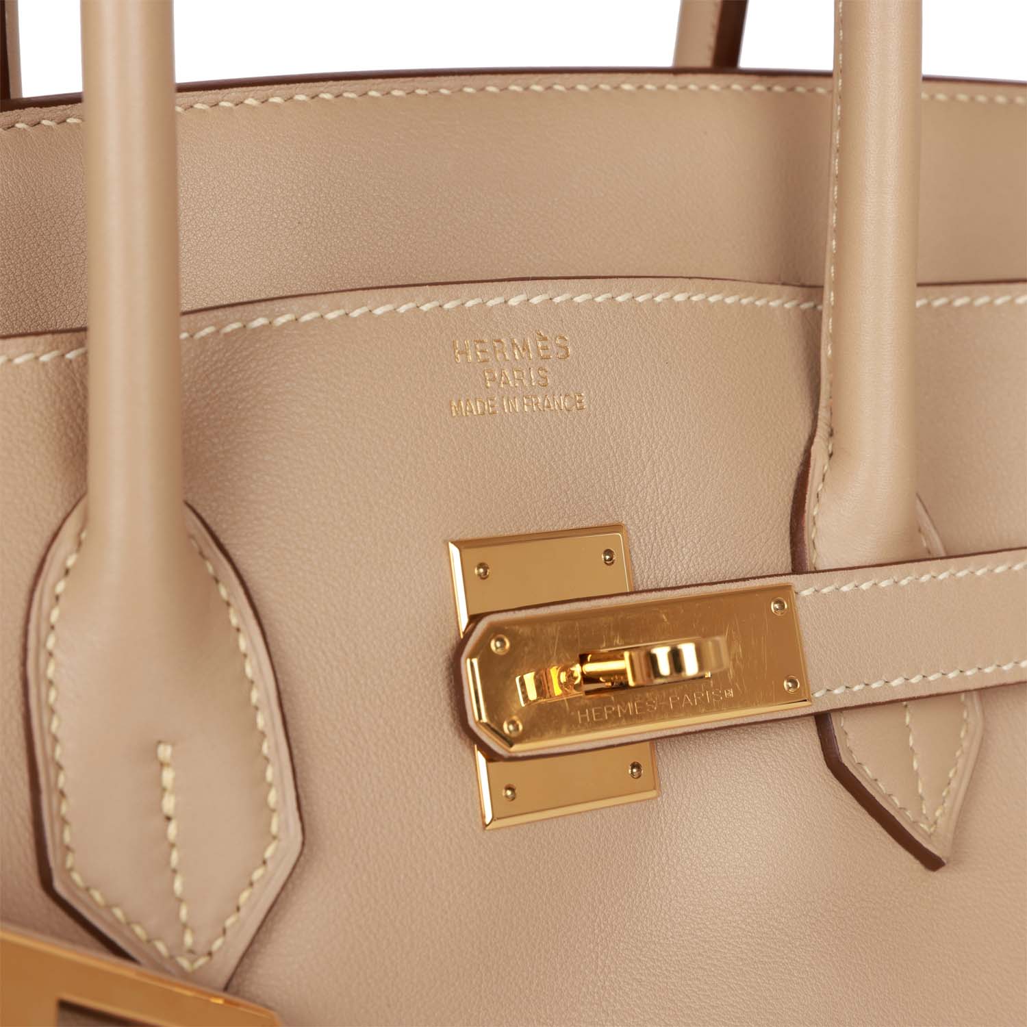 Top Quality HMS Birkin 35 Argile Swift Gold Hardware