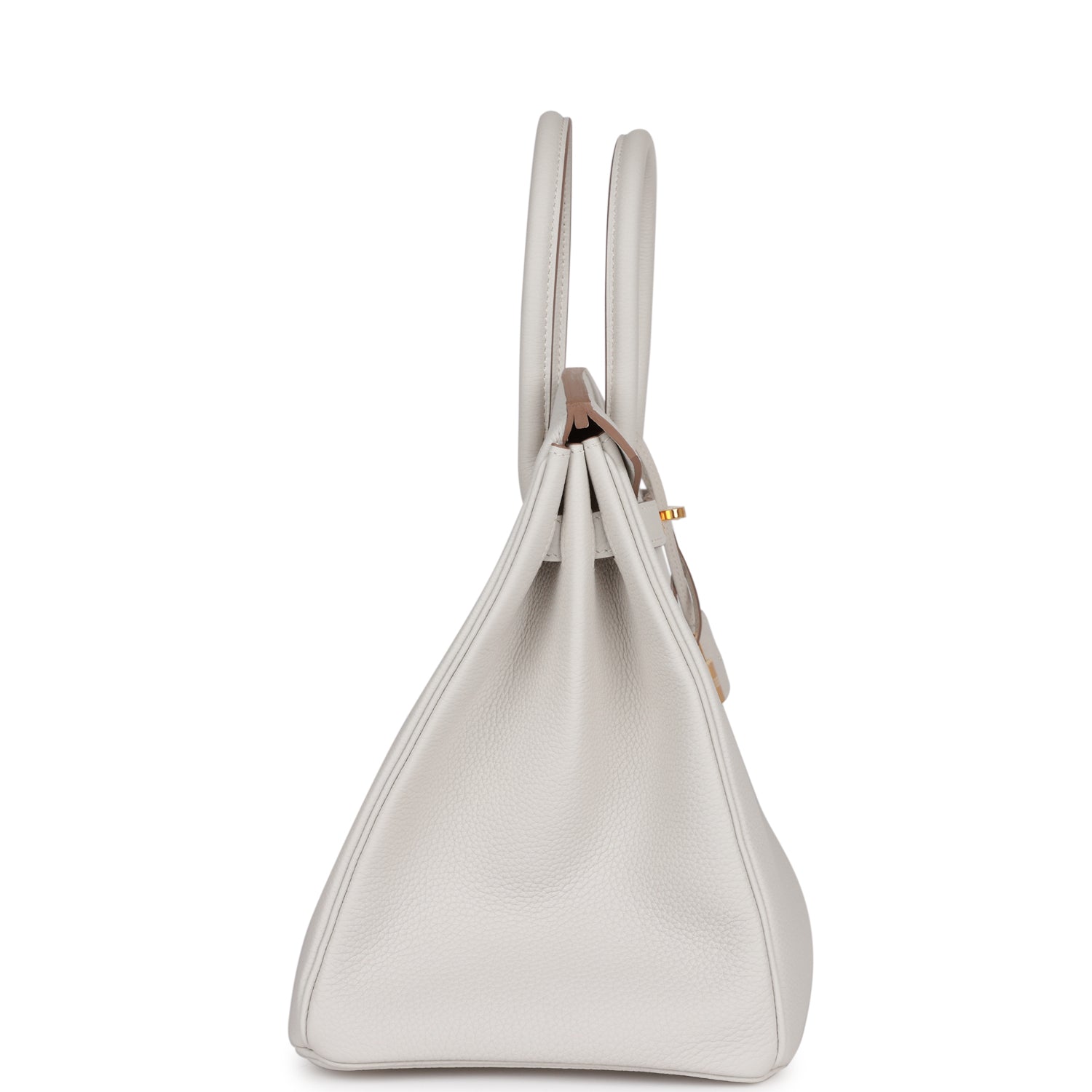 HMS Birkin 35 Gris Pale Togo Gold Hardware