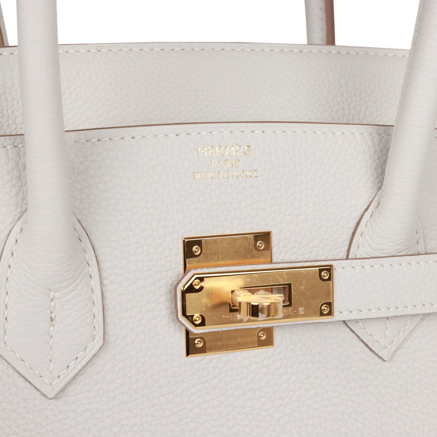 HMS Birkin 35 Gris Pale Togo Gold Hardware