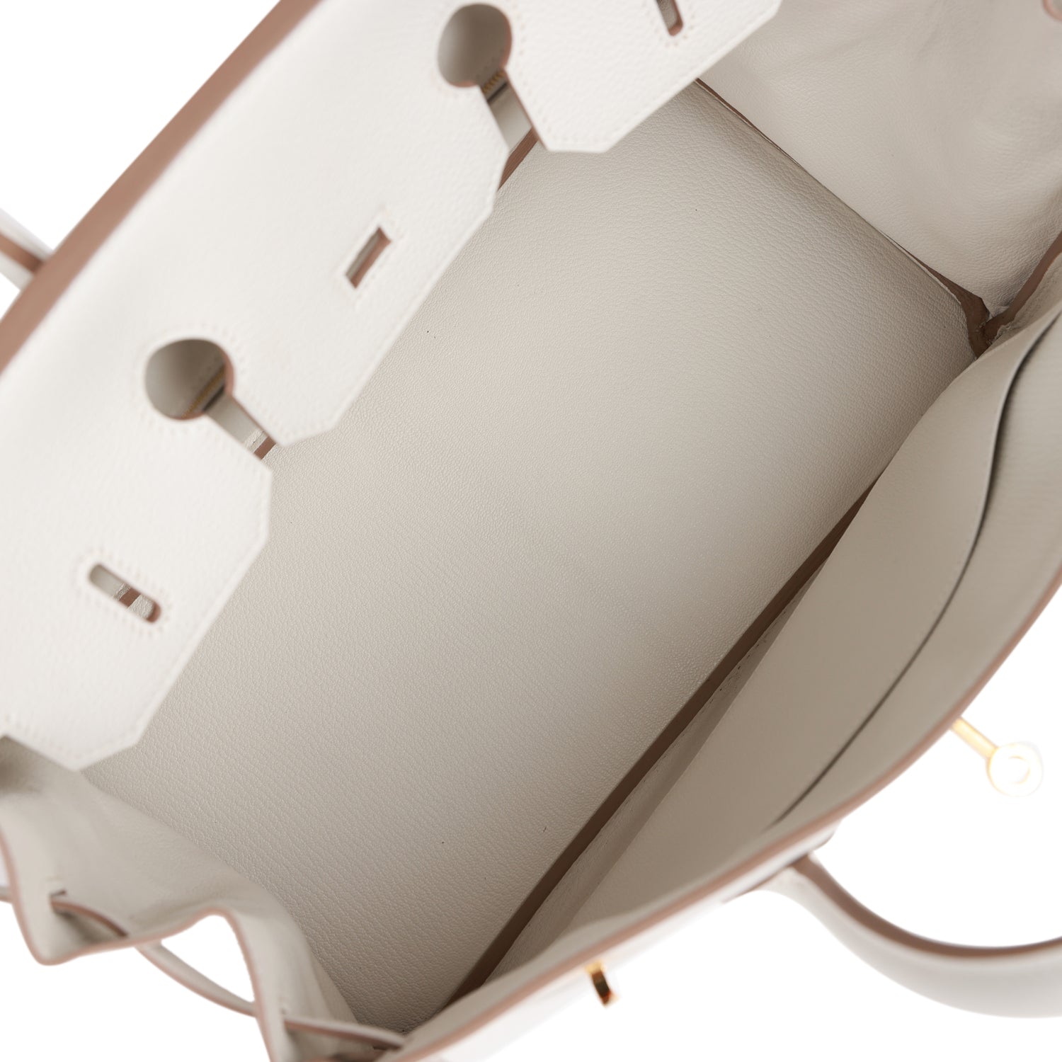 HMS Birkin 35 Gris Pale Togo Gold Hardware