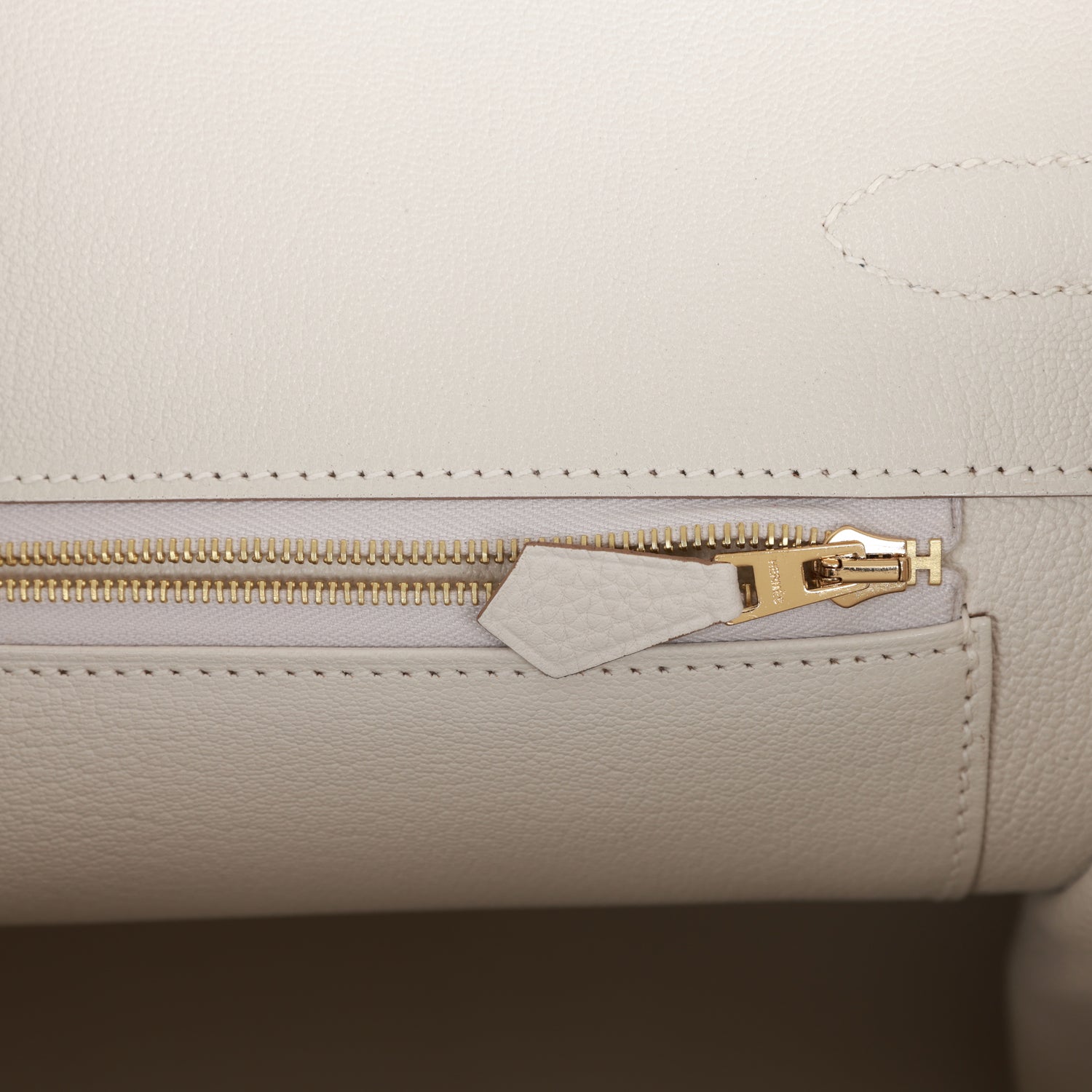 HMS Birkin 35 Gris Pale Togo Gold Hardware
