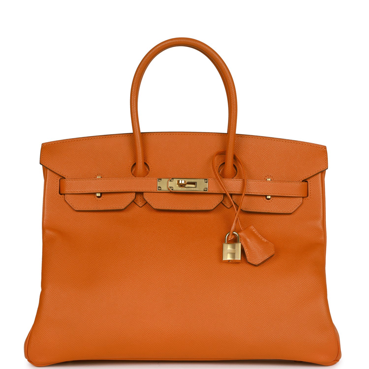 Top Quality HMS Birkin 35 Feu Epsom Gold Hardware