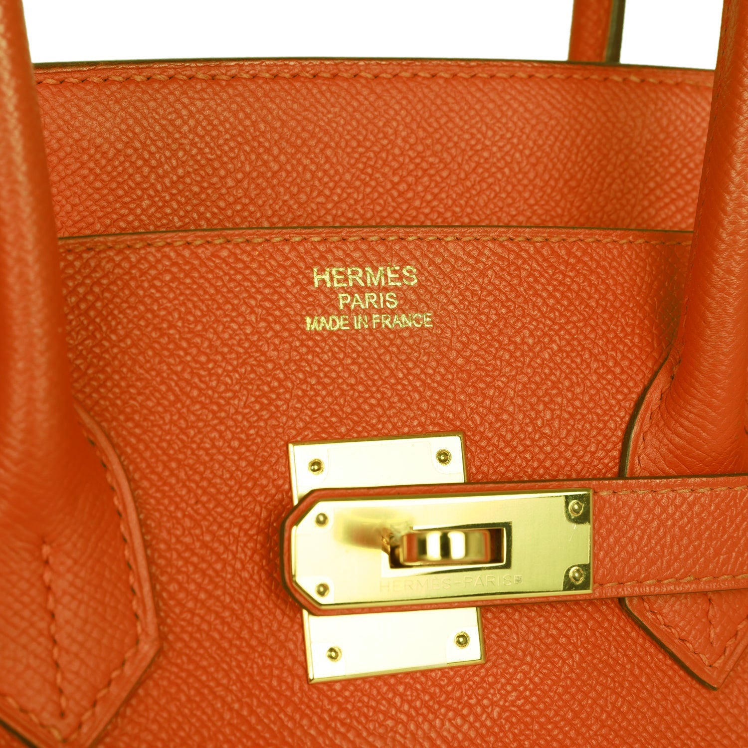 Top Quality HMS Birkin 35 Feu Epsom Gold Hardware