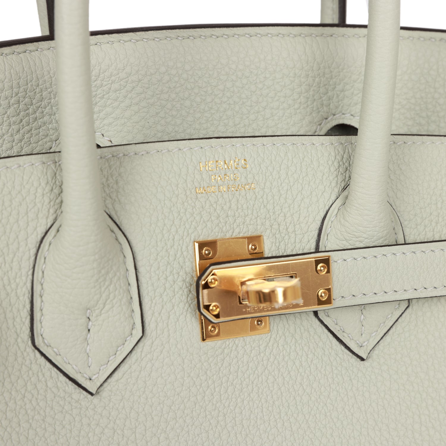 HMS Birkin 25 Gris Neve Togo Gold Hardware