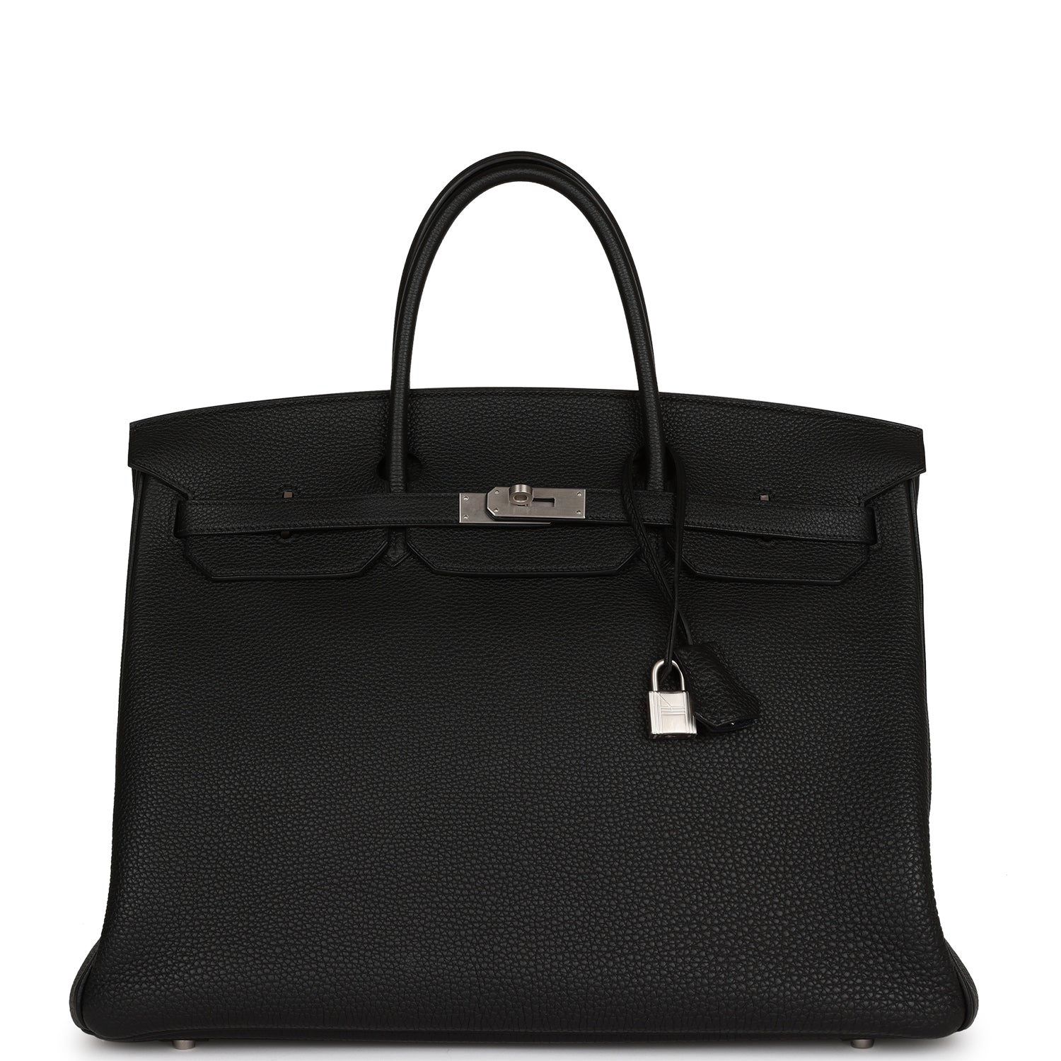 HMS Horseshoe Stamp (HSS) Birkin 40 Black Verso Clemence Brushed Palladium Hardware