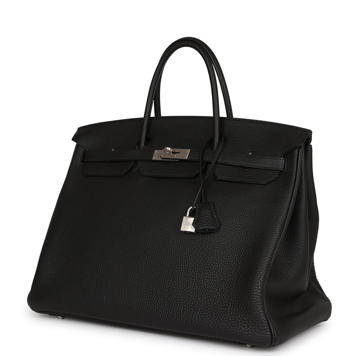 HMS Horseshoe Stamp (HSS) Birkin 40 Black Verso Clemence Brushed Palladium Hardware
