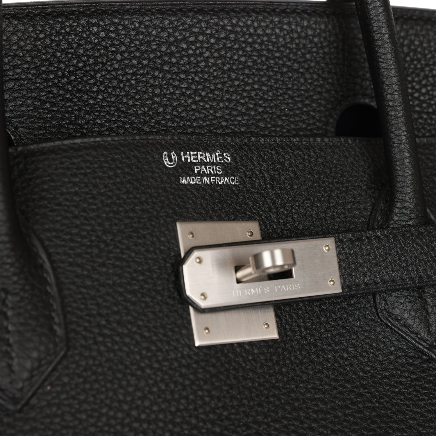 HMS Horseshoe Stamp (HSS) Birkin 40 Black Verso Clemence Brushed Palladium Hardware