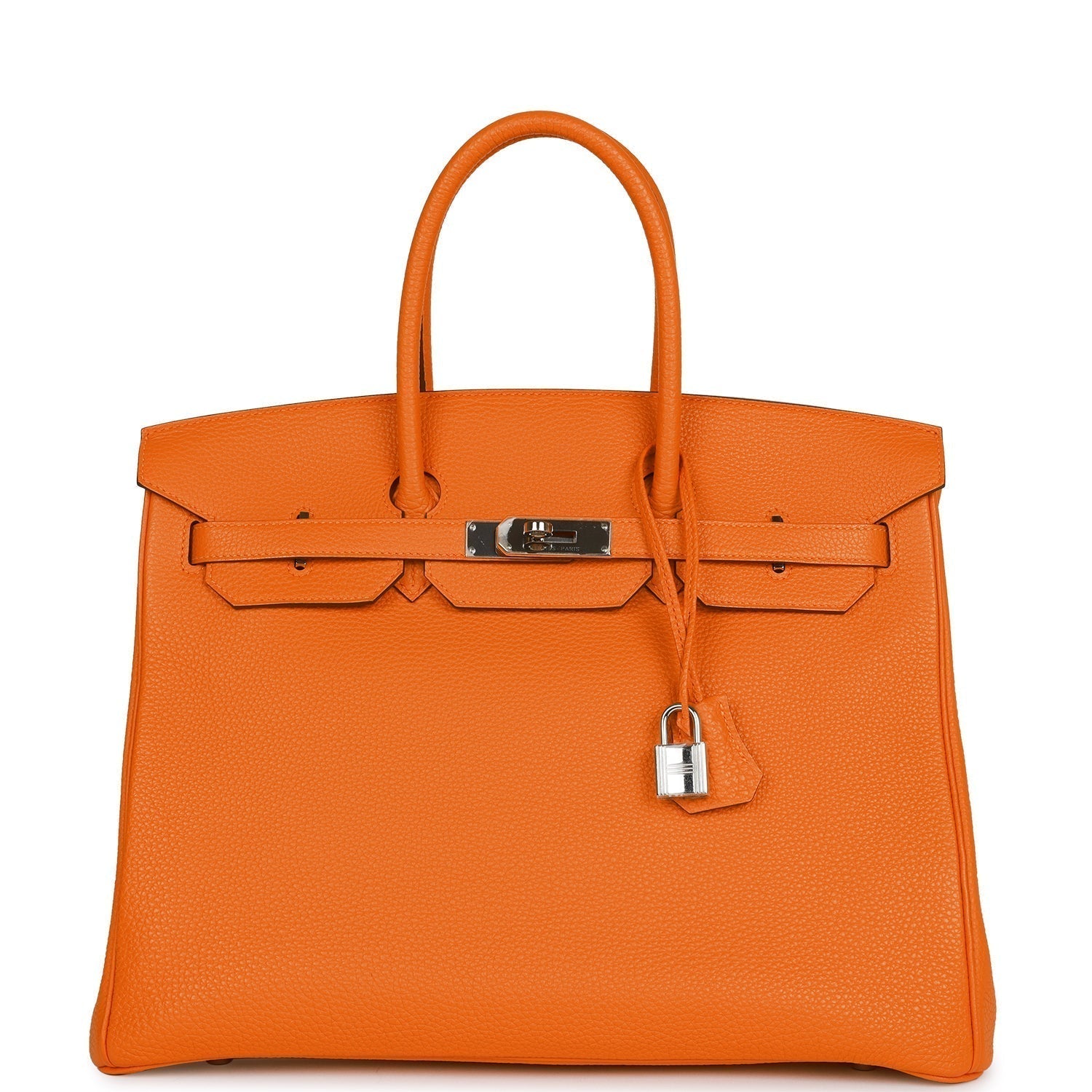 Top Quality HMS Birkin 35 Orange H Togo Palladium Hardware