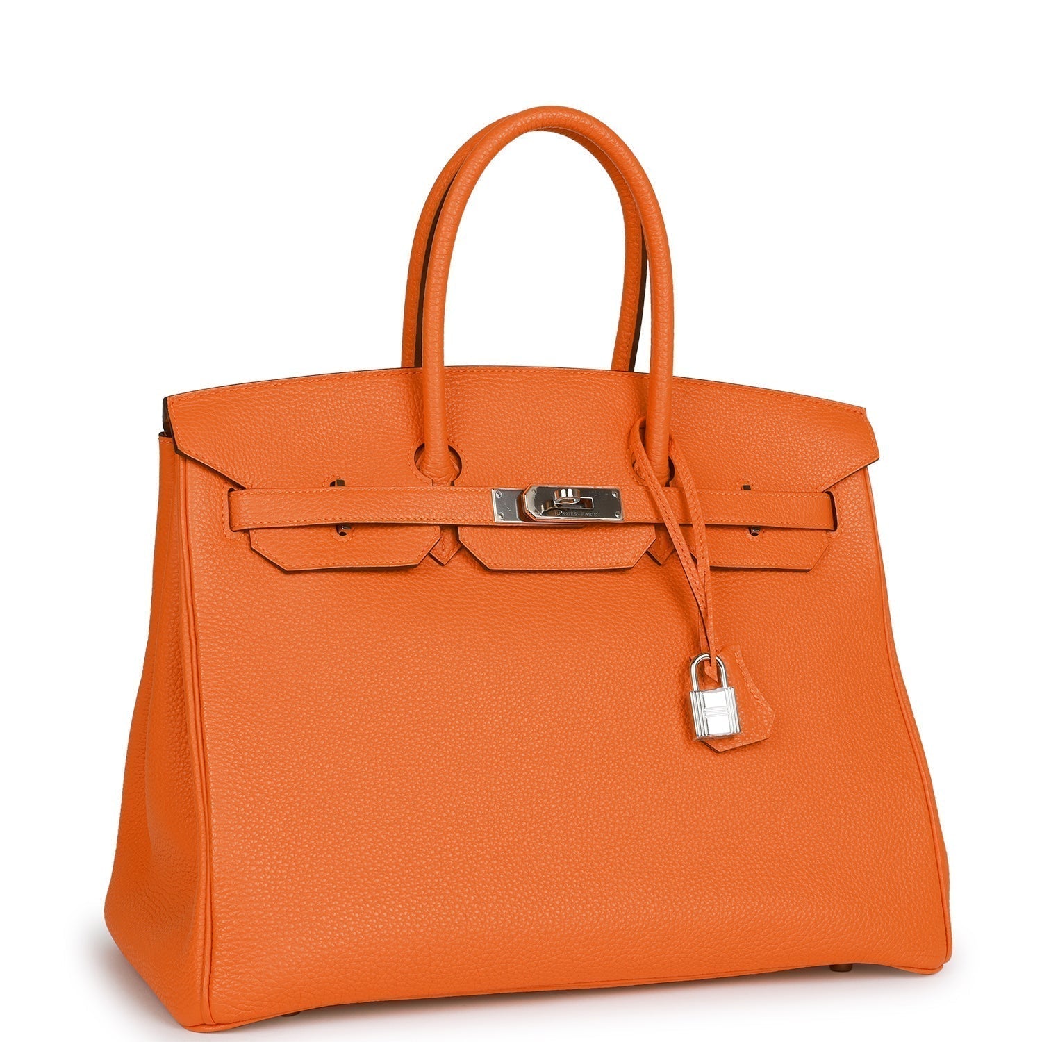 Top Quality HMS Birkin 35 Orange H Togo Palladium Hardware