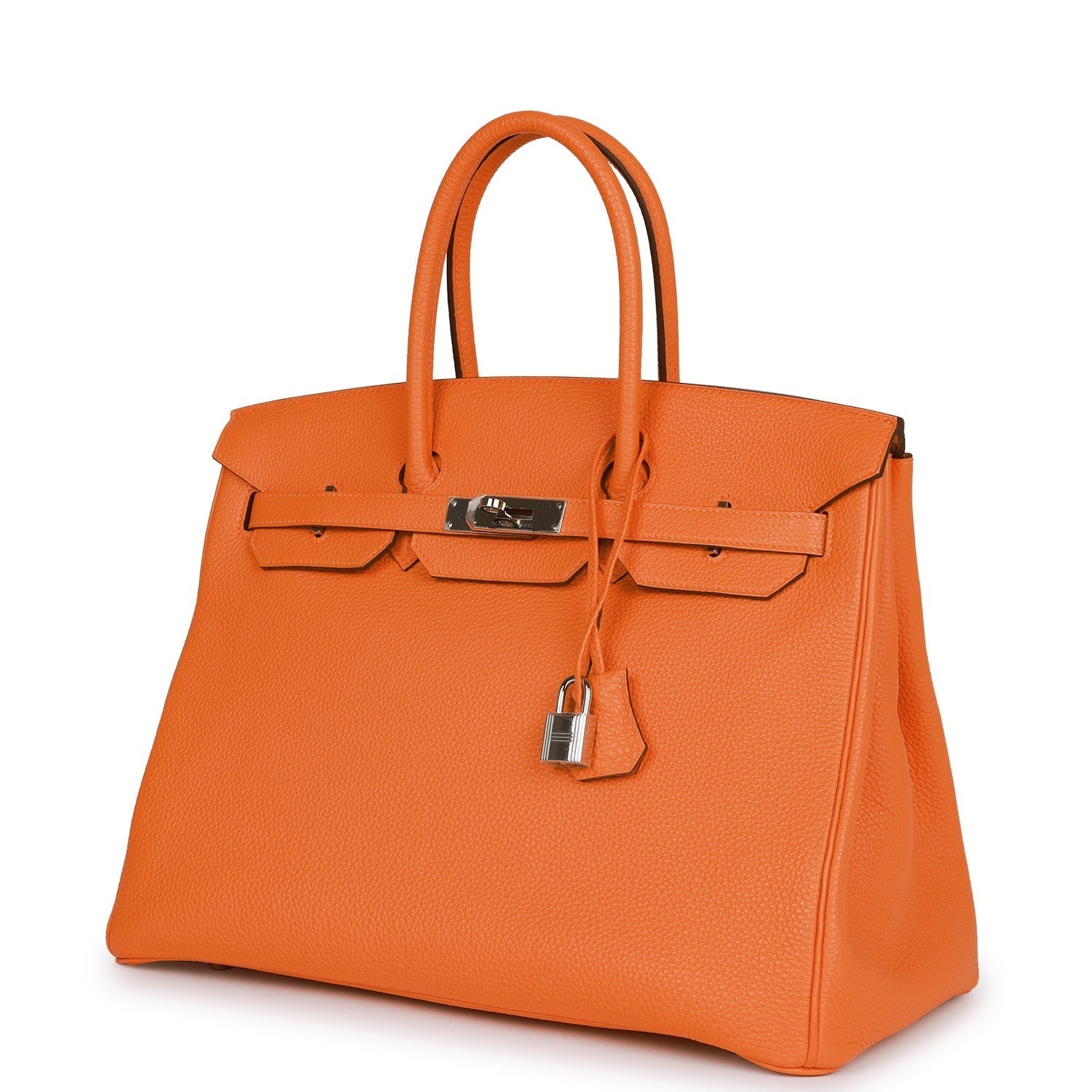 Top Quality HMS Birkin 35 Orange H Togo Palladium Hardware