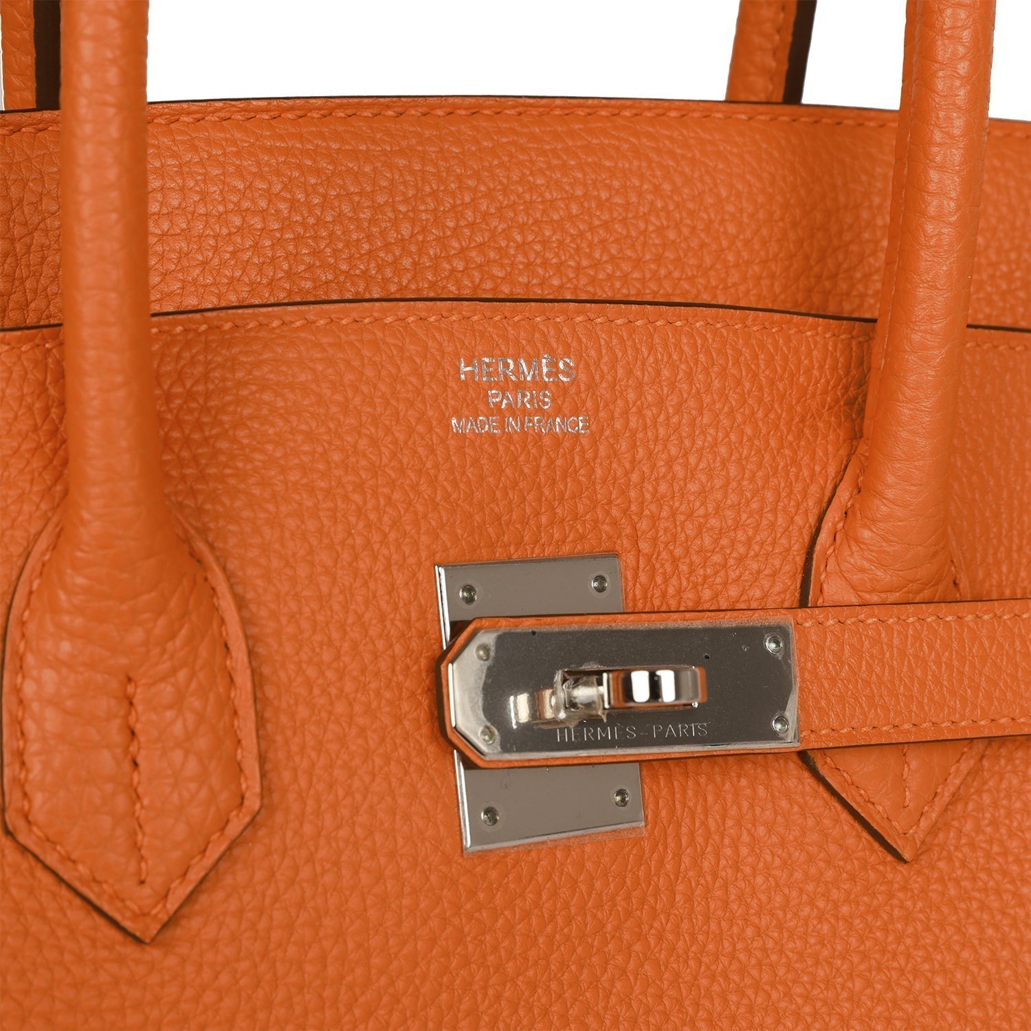 Top Quality HMS Birkin 35 Orange H Togo Palladium Hardware