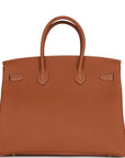 HMS Special Order (HSS) Birkin 35 Gold Togo Verso Brushed Gold Hardware
