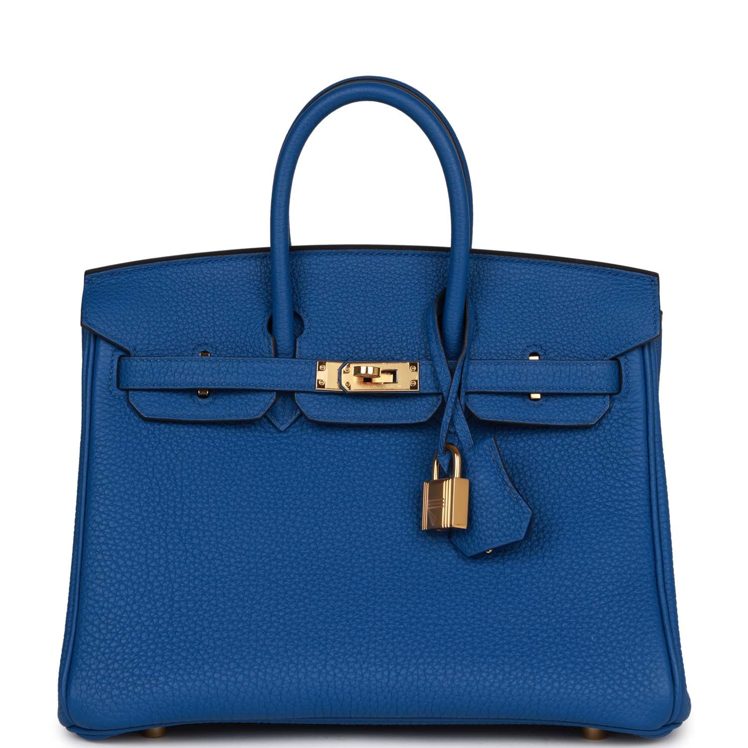 Top Quality HMS Birkin 25 Bleu France Togo Gold Hardware