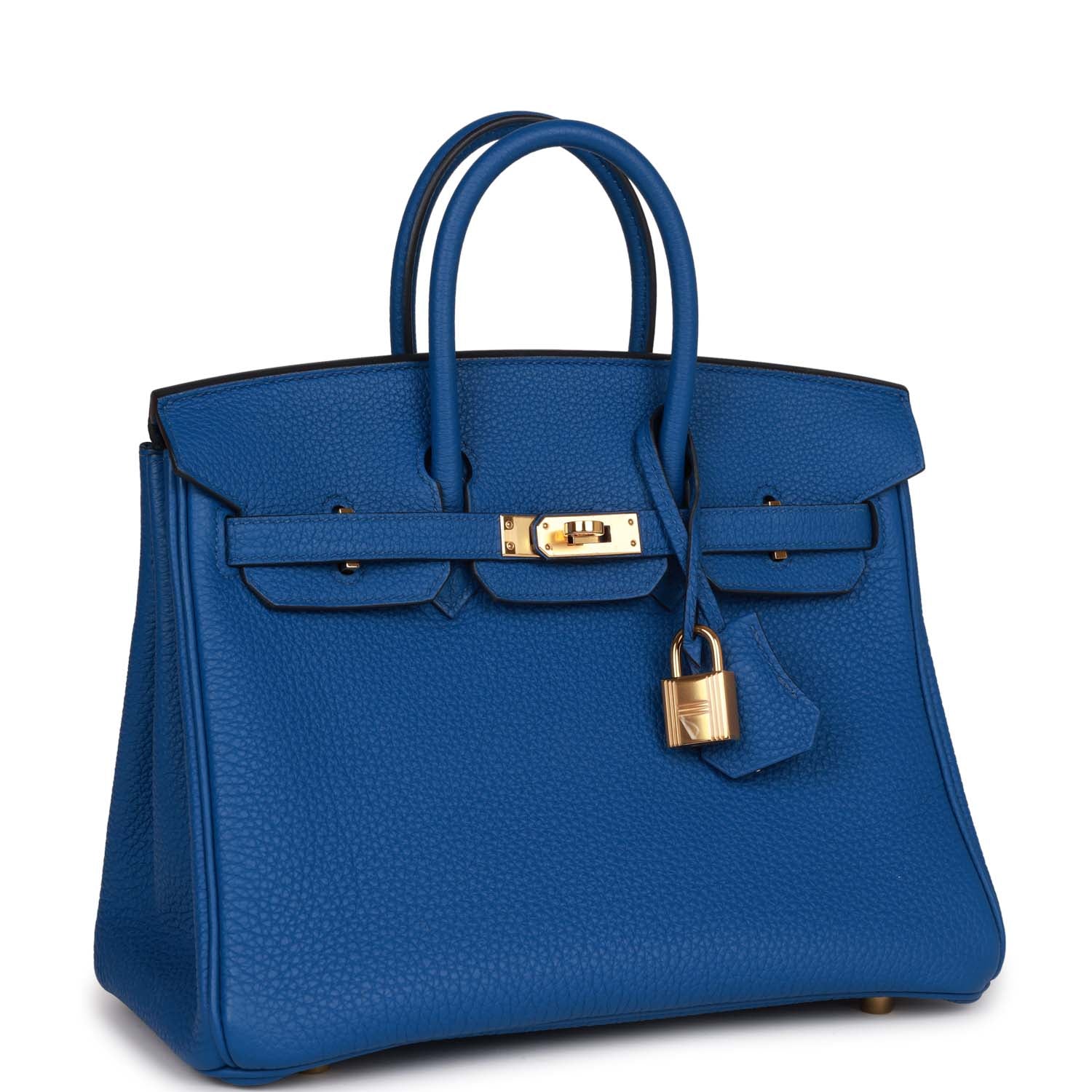 Top Quality HMS Birkin 25 Bleu France Togo Gold Hardware