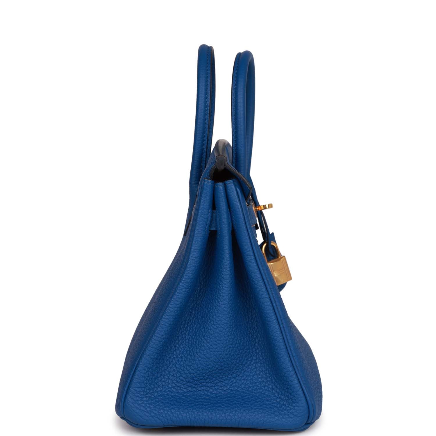 Top Quality HMS Birkin 25 Bleu France Togo Gold Hardware