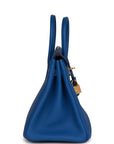 Top Quality HMS Birkin 25 Bleu France Togo Gold Hardware