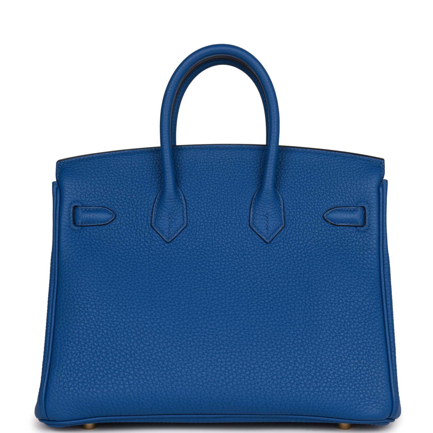Top Quality HMS Birkin 25 Bleu France Togo Gold Hardware