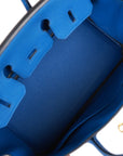 Top Quality HMS Birkin 25 Bleu France Togo Gold Hardware