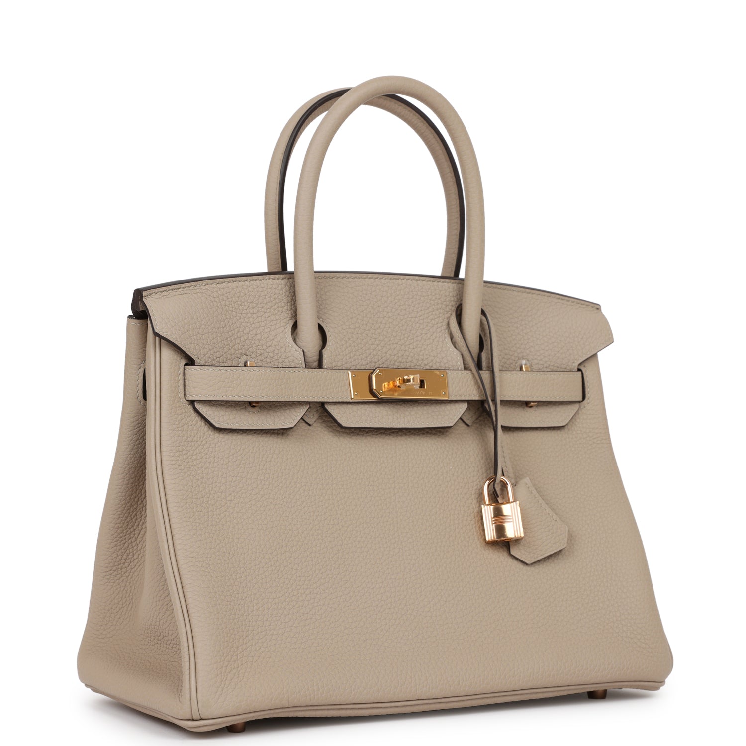 HMS Birkin 30 Gris Tourterelle Togo Rose Gold Hardware