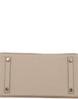 HMS Birkin 30 Gris Tourterelle Togo Rose Gold Hardware