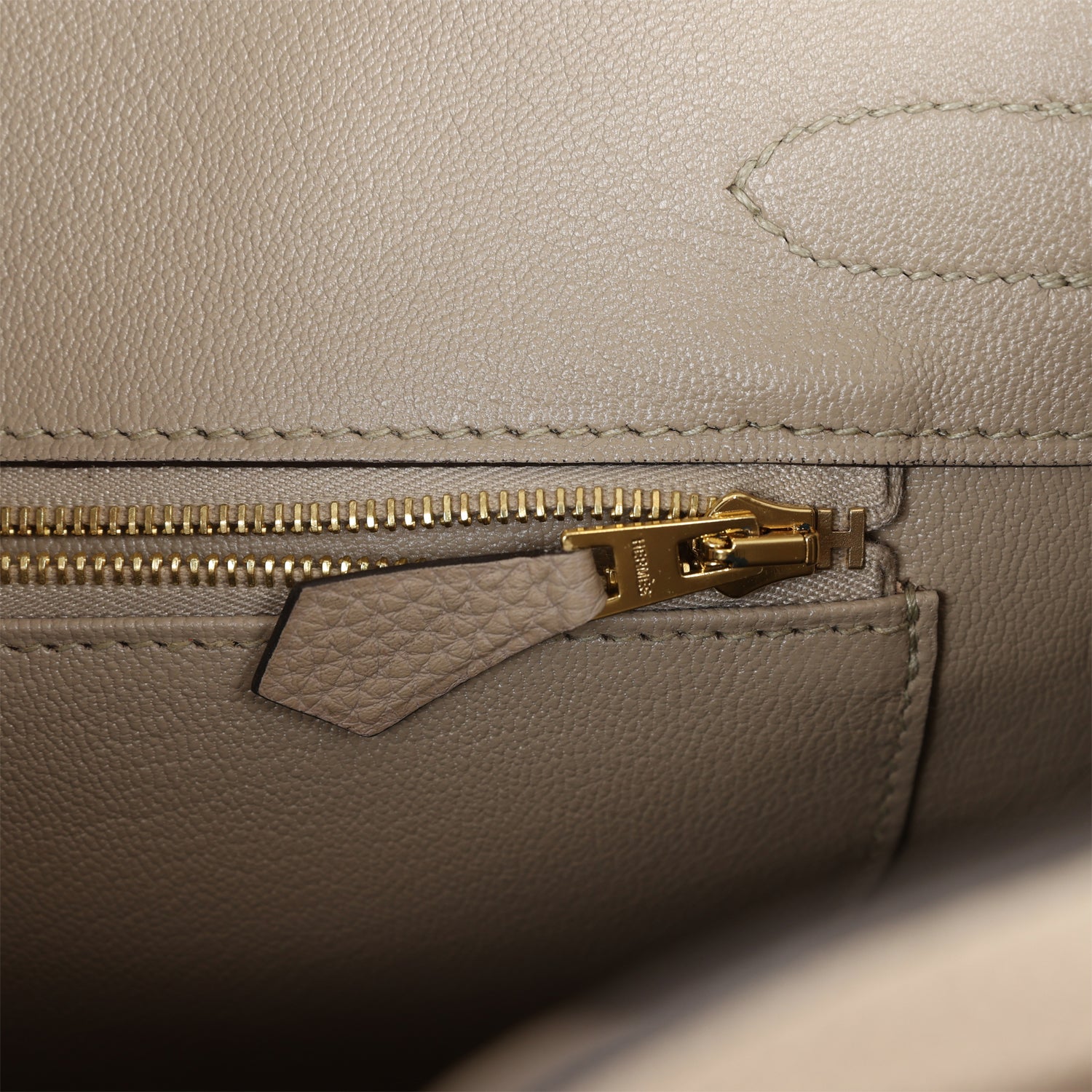 HMS Birkin 30 Gris Tourterelle Togo Rose Gold Hardware