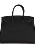 HMS Birkin 35 Black Togo Palladium Hardware