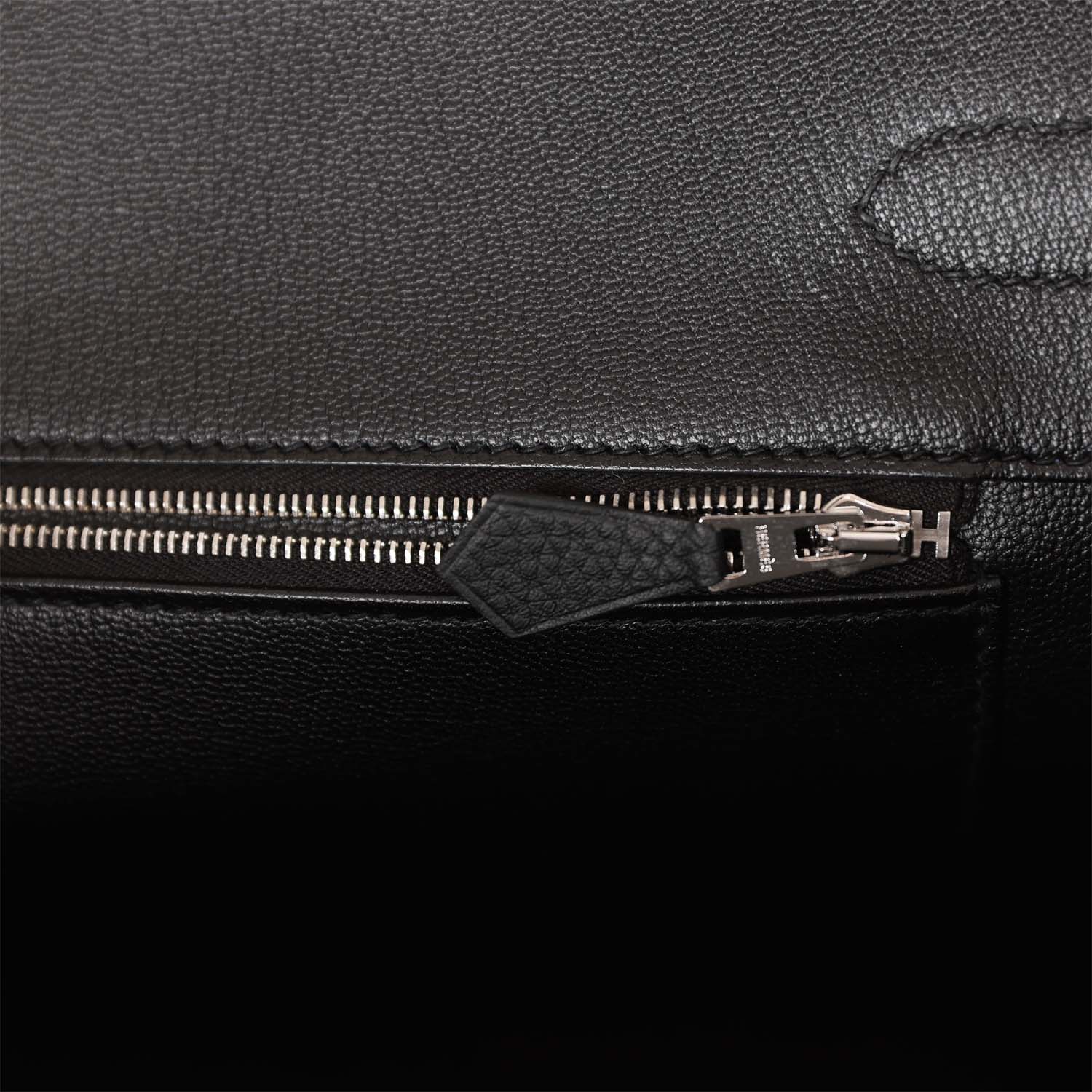 HMS Birkin 35 Black Togo Palladium Hardware