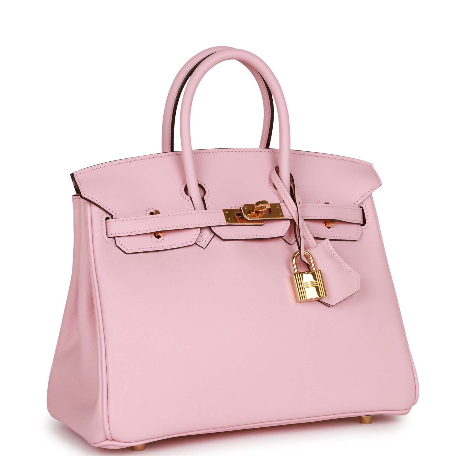 Top Quality HMS Birkin 25 Rose Sakura Swift Gold Hardware