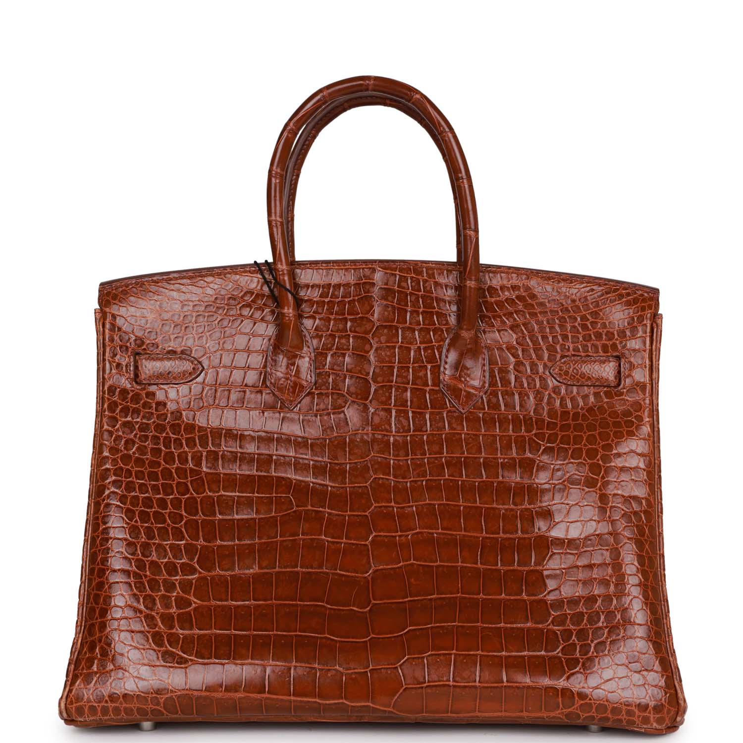 HMS Birkin 35 Miel Shiny Porosus Crocodile Palladium Hardware