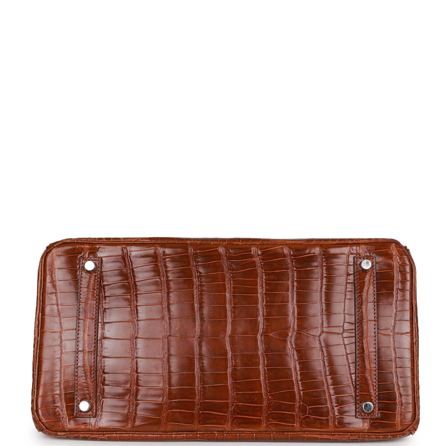 HMS Birkin 35 Miel Shiny Porosus Crocodile Palladium Hardware