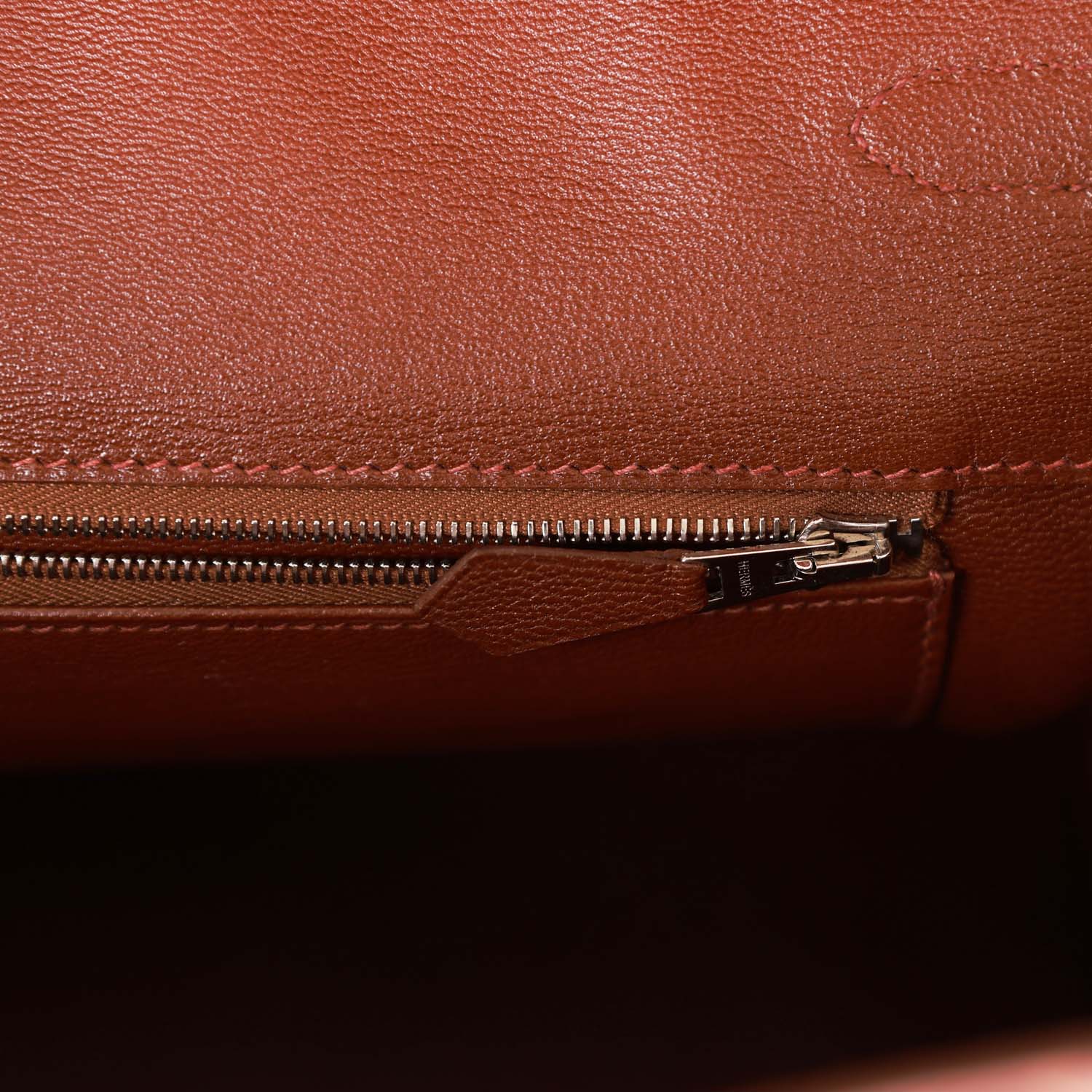 HMS Birkin 35 Miel Shiny Porosus Crocodile Palladium Hardware