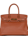 Top Quality HMS Birkin 30 Fauve Swift Gold Hardware