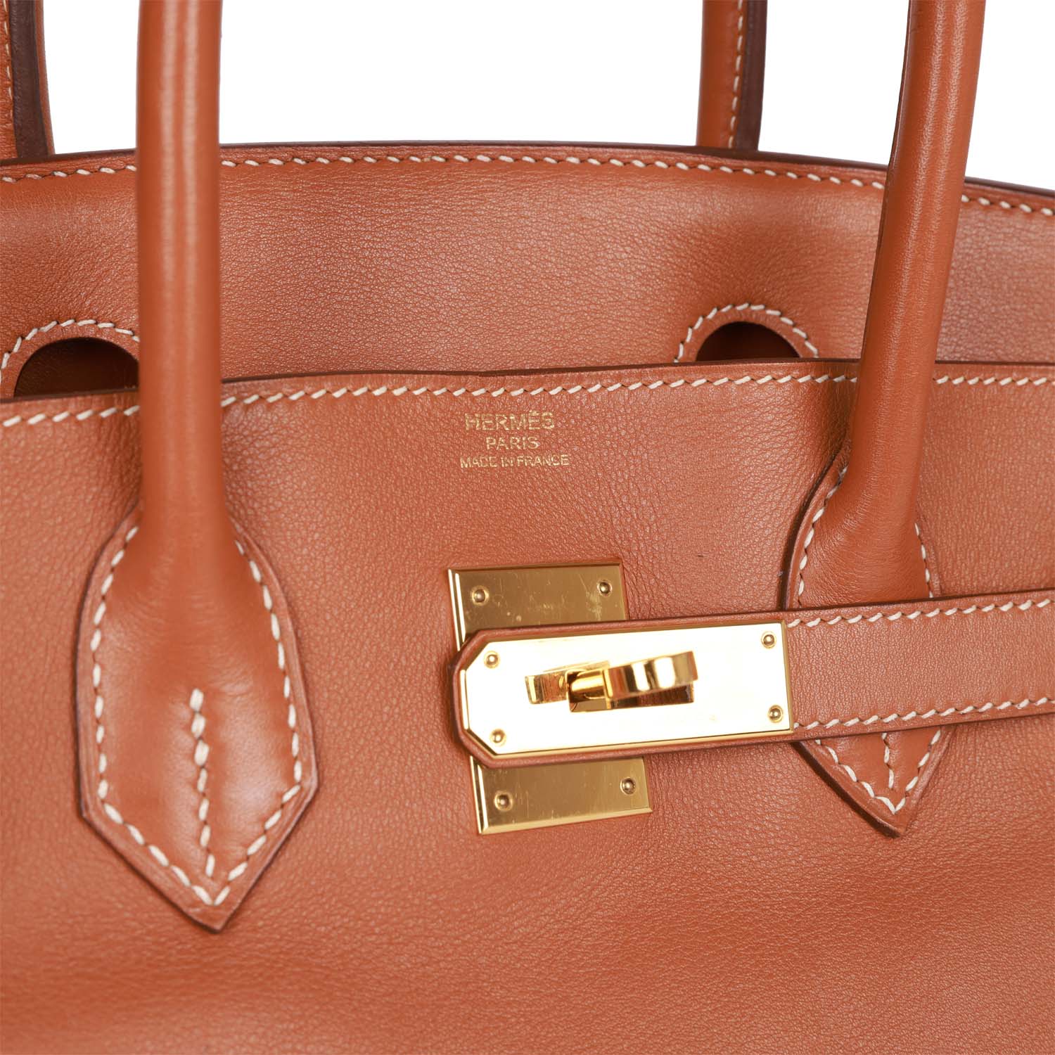 Top Quality HMS Birkin 30 Fauve Swift Gold Hardware