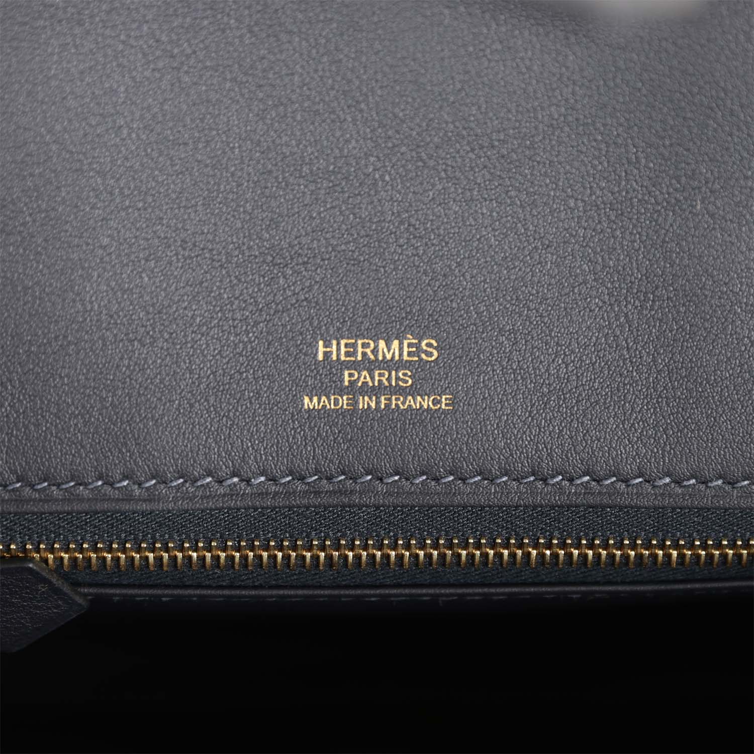 HMS Birkin 25 Cote-a-Cote Tuffetage Bleu Saphir and Caban Swift Permabrass Hardware
