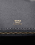 HMS Birkin 25 Cote-a-Cote Tuffetage Bleu Saphir and Caban Swift Permabrass Hardware