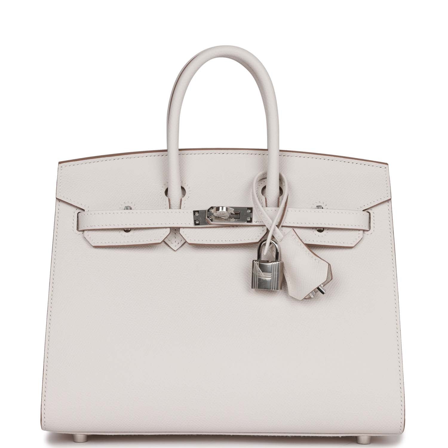 HMS Birkin Sellier 25 Gris Pale Epsom Palladium Hardware